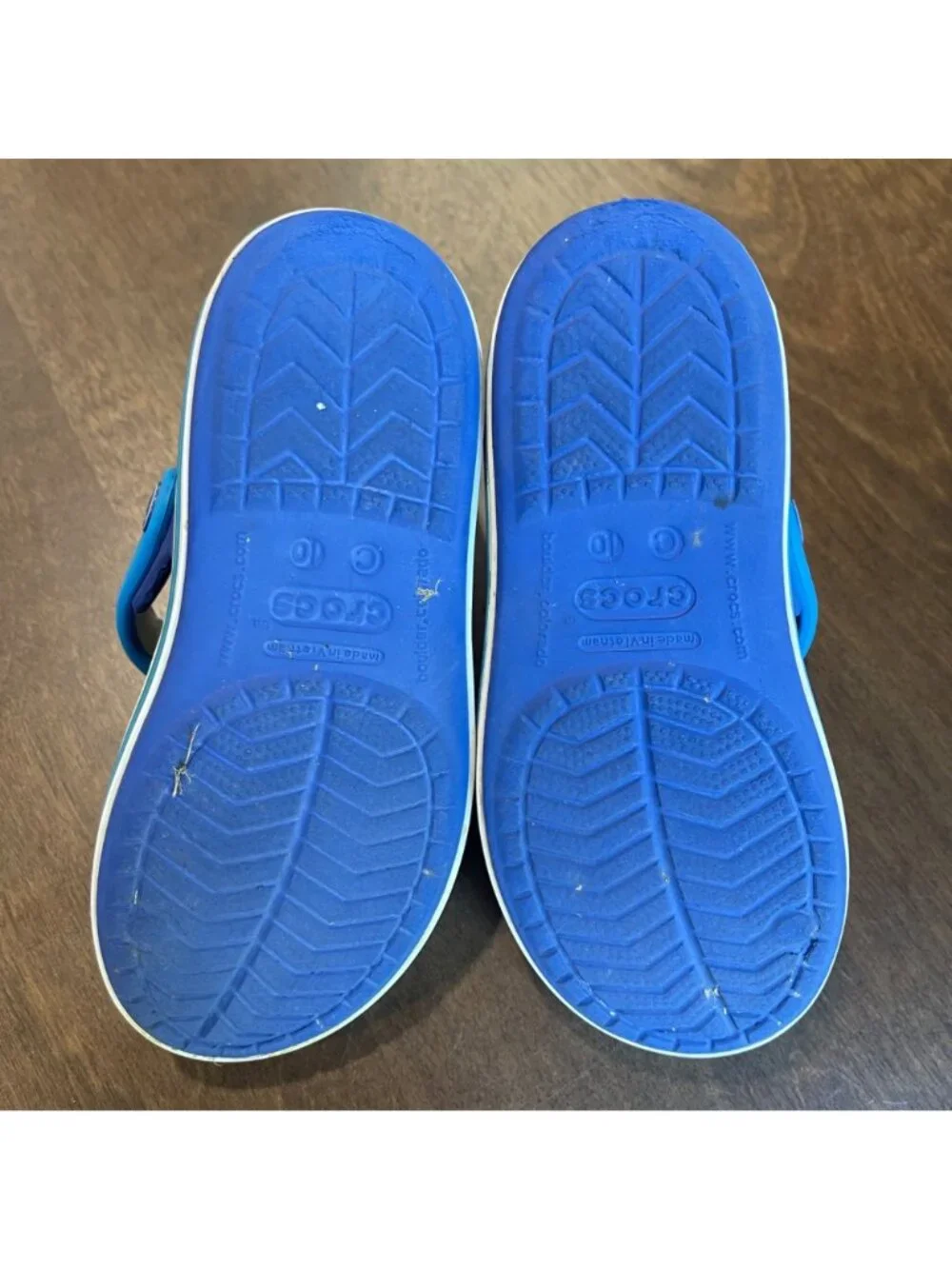 CROCS Crocband Sandals Kids Size 10 Cerulean Blue Ocean 12856-CBOC‎ Waterproof
